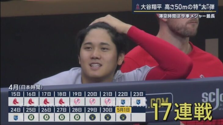 5月1日プロ野球ニュース&MLB『今日のスポーツハイライト』打者・大谷翔平は何位？　MLBア・リーグ打撃成績ランキング