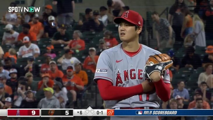 【速報】#大谷翔平 6回裏は三者凡退! エンゼルスvsオリオールズ 5.16