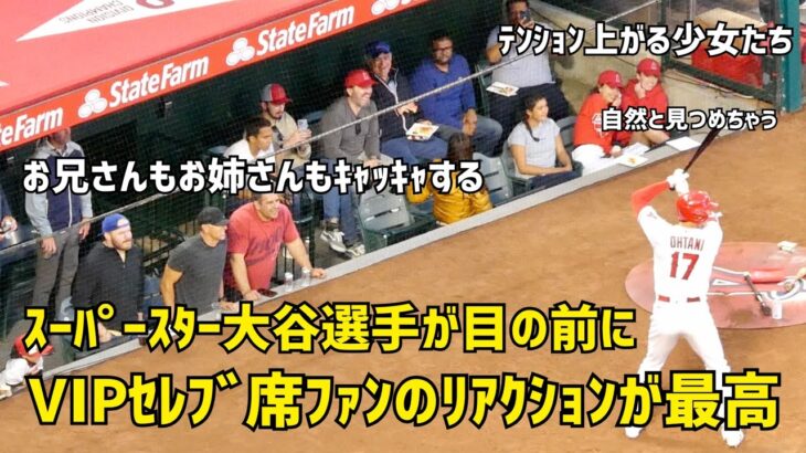 スーパースター大谷選手 VIPセレブ席ファンのリアクションが最高だった件  エンゼルス Angels  大谷翔平 Shohei Ohtani 現地映像