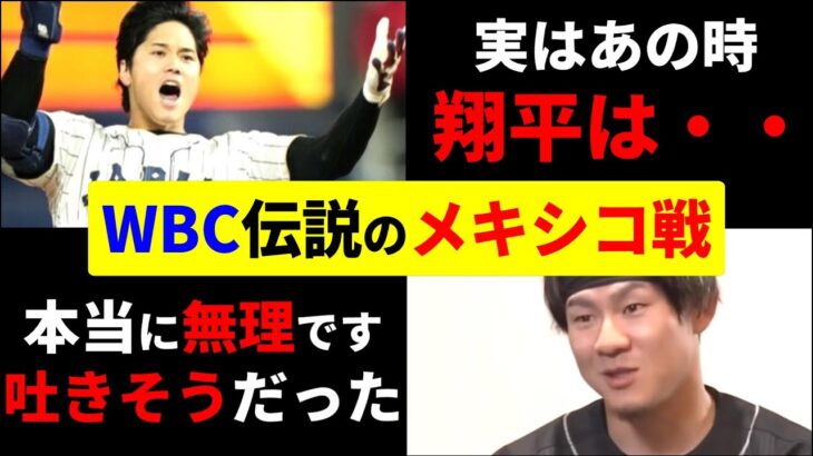 球史に残る神試合の舞台裏！誰もが極限の中で戦っていた！【大谷翔平】【WBC】【裏側】