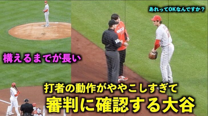 構えるまでが長い！バッター動作がややこしすぎて審判に確認をとる大谷翔平【現地映像】エンゼルスvsカージナルス第2戦5/4