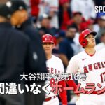 【現地実況】エンゼルス・大谷翔平の第16号“認定ホームラン”に米アナ「鈴木誠也があれだけ高く跳べば 間違いなくホームラン！」 #大谷翔平