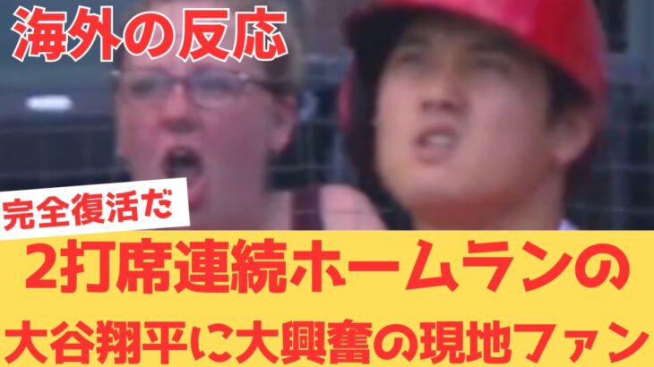 【海外の反応】2打席連続ホームランを放った大谷翔平を見て興奮しまくりの現地エンゼルスファン・・・ 【大谷翔平 エンゼルス ホワイトソックス】