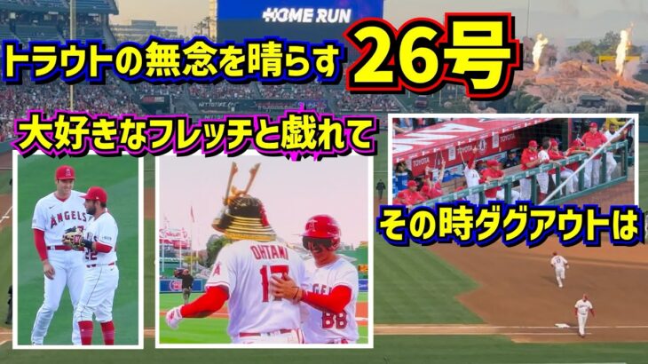 26号ホームラン‼️虫にも負けずトラウトの無念を晴らした両リーグ単独トップのHR 【現地映像】6/26vsホワイトソックスShoheiOhtani Homerun Angels