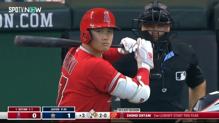 【大谷翔平 タイムリー三塁打!】3回表, 同点に追いつくタイムリー ! 6.4