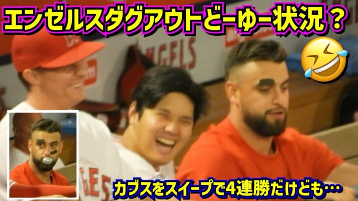 大爆笑‼️大谷がサンドバルを…🤣ダグアウトが面白過ぎてエンゼルス4連勝【現地映像】6/8vsカブス ShoheiOhtani Angels