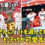 ゲン担ぎ？ 大谷さんにバットを選んでもらうモニアックが可愛すぎる  エンゼルス Angels  大谷翔平 Shohei Ohtani 現地映像