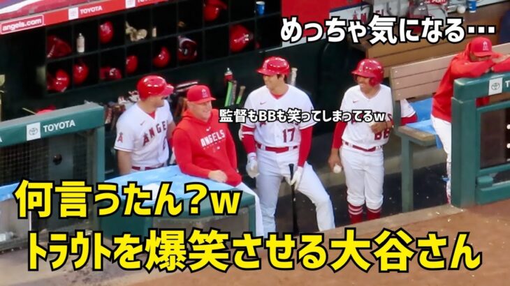 何言ったか気になる… トラウトを爆笑させる大谷さん  エンゼルス Angels  大谷翔平 Shohei Ohtani 現地映像