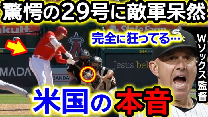 【大谷】ホワイトソックス監督が大谷に白旗！「実際に目にして驚いた、完全に狂ってるよ」【海外の反応/MLB/野球】