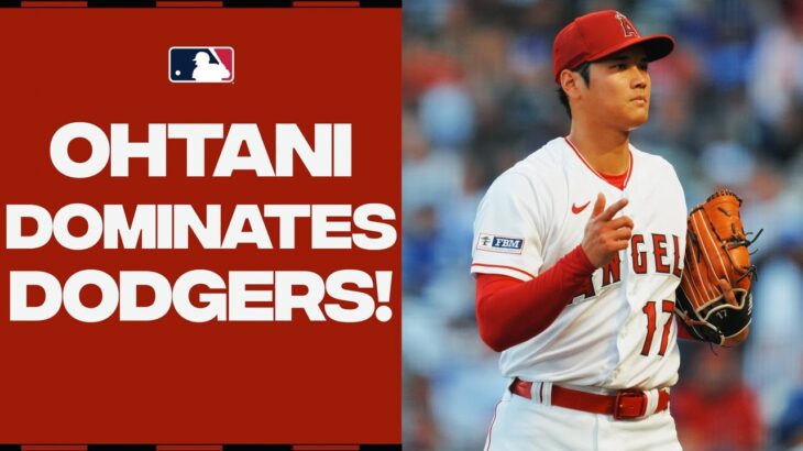 Shohei Ohtani strikes out TWELVE in first EVER outing vs. the crosstown rival Dodgers!! | 大谷翔平ハイライト