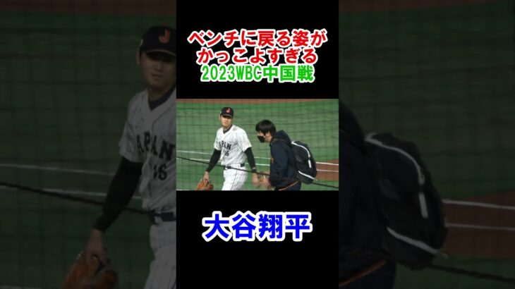 大谷翔平　ベンチに戻る姿がかっこよすぎる　WBC　日本対中国　2023/3/9　東京ドーム　【現地映像】＃shorts