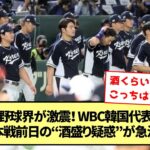 【朝まで酒盛り】韓国プロ野球界が激震！ WBC韓国代表チームに日本戦前日の“酒盛り疑惑”が急浮上【なんJ なんG野球反応】【2ch 5ch】