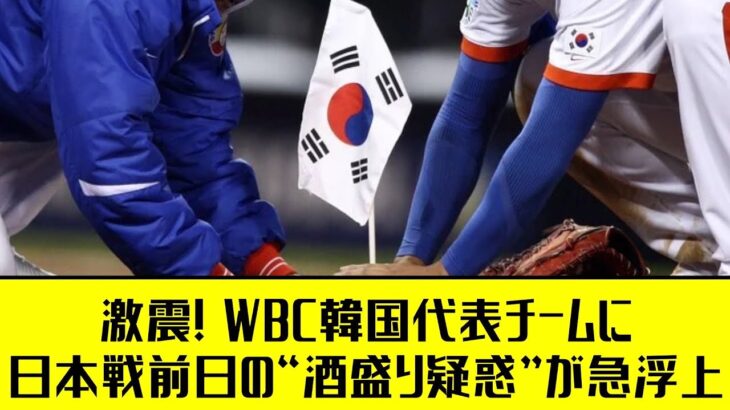 激震！ WBC韓国代表チームに日本戦前日の“酒盛り疑惑”が急浮上【野球の反応集】【なんJ】【5ch】