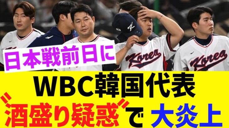 WBC韓国代表、日本との試合直前に酒盛りをしていた疑惑で大炎上するwwww【なんｊ・野球反応】