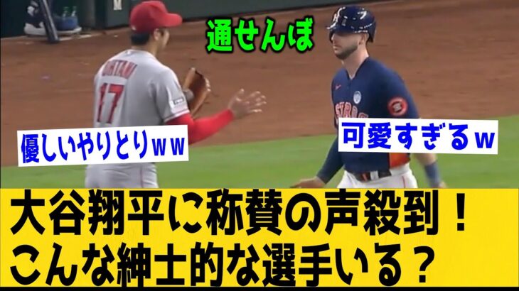 大谷翔平の紳士的なタッチアウトにファンがメロメロ！！「優しすぎるやり取りｗｗ」【なんＪ反応】