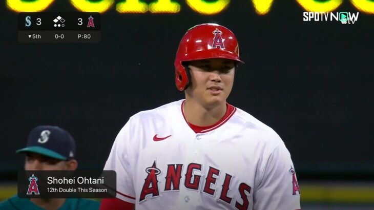 【速報】#大谷翔平 二塁打でサイクル王手！マリナーズvsエンゼルス 6.10