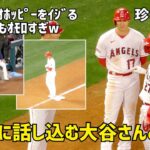 珍しい光景 塁上で大谷さんとトラウトが話し込む  そしてオホッピーをイジる大谷さんw  エンゼルス Angels  大谷翔平 Shohei Ohtani 現地映像