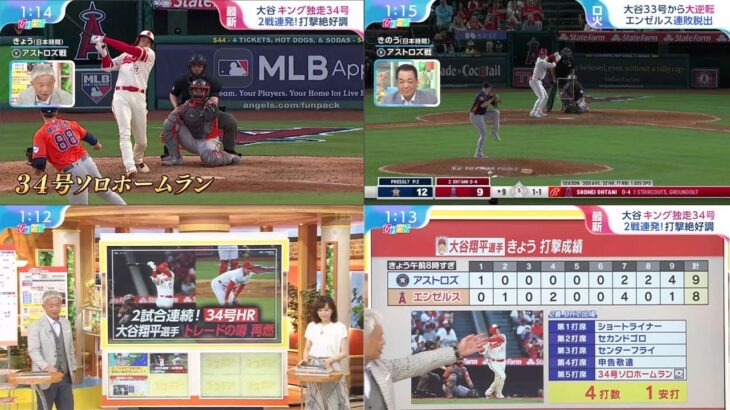 【現地映像】07月17日 プロ野球ニュース & MLB – 大谷翔平２戦連発34号も２日連続の劇的勝利ならず　ネビン監督「勝てるはずだった」