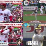 07月24日 プロ野球ニュース – MLB 速報 !  大谷翔平　第１打席で弾丸36号ソロ　打球速度182キロ、ライナーで中堅フェンス越え