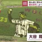 田んぼに浮かぶ“大谷翔平”！？　観光名所に　よ～く見てみると…(2023年7月5日)