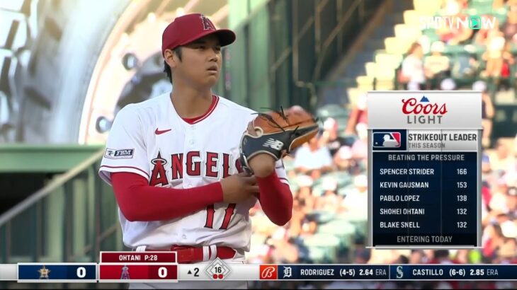 【大谷翔平 三者凡退!】2回まで3K、8勝目を狙う 7.15