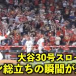 大谷翔平30号をスロー再生したらファン総立ちの瞬間＆1周シーンがカッコ良すぎた！【現地映像】エンゼルスvsダイアモンドバックス第1戦7/1