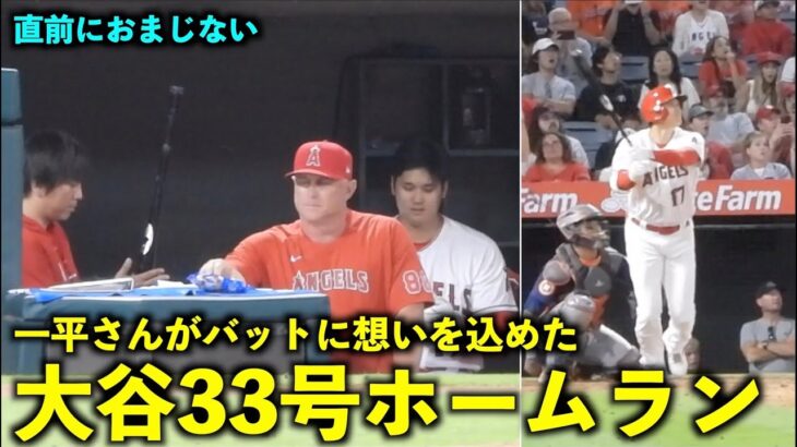 最強パワー！バットに想いを込める一平さん！その後、大谷翔平が 33号ホームラン！【現地映像】エンゼルスvsアストロズ第２戦7/16