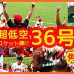 【大谷翔平36号キング独走！超低空ロケット弾でスタジアムが揺れるｗ現地映像まとめ】