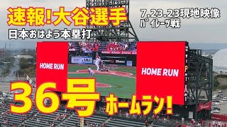 速報！大谷選手 36号ホームラン！ 日本おはよう本塁打！現地映像 Angels エンゼルス Shohei Ohtani 大谷翔平