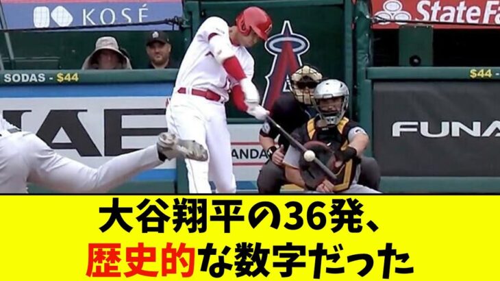 大谷翔平の36発、歴史的な数字だった【なんJ反応】