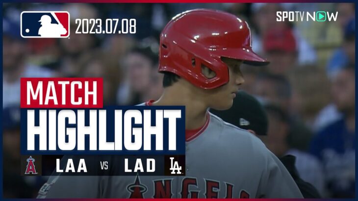 【大谷翔平 4試合ぶりのヒット！】7.8ドジャース vs エンゼルス 日本語ハイライト #MLB