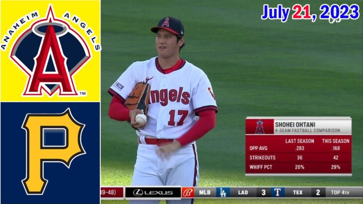 Los Angeles Angels vs Pittsburgh Pirates [TODAY] 7/21/2023 | MLB Highlights | MLB Season 2023