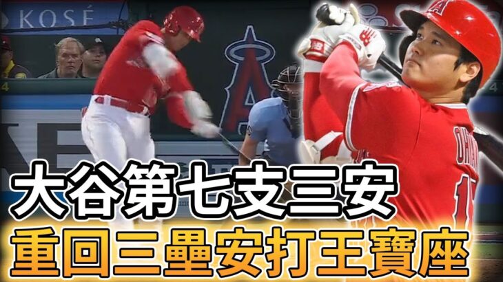 【MLB 美國職棒】大谷翔平本季第七支三壘安打 重回三壘安打王寶座