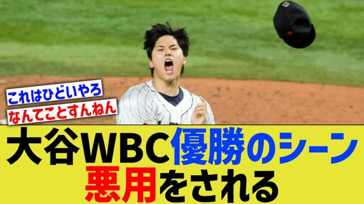 大谷WBC優勝のシーン、悪質な切り取り方をされてしまう・・【なんJ なんG野球反応】【2ch 5ch】