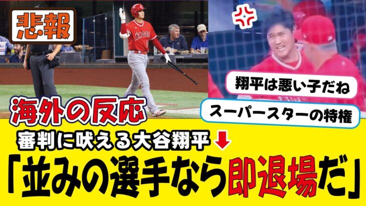 大谷翔平さん、審判に吠えて退場しかけるｗｗｗ【海外の反応】