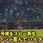 ２打席連発に喜ぶw 大谷翔平 38号HRをスロー再生したらガッツポーズ＆ハイタッチの相手ファンが最高すぎたw【現地映像】エンゼルスvsタイガース第３戦7/28