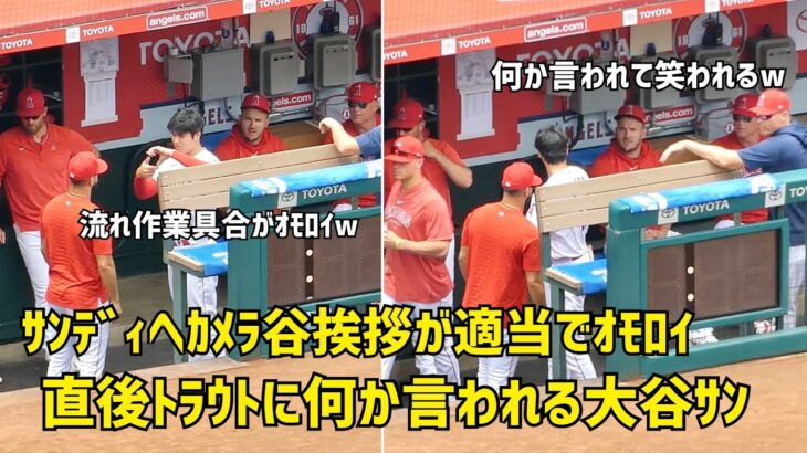 トラウトに何か言われる大谷さん 試合前の大谷さん周りが面白いw 現地映像 エンゼルス Angels 大谷翔平 Shohei Ohtani