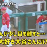 野球大好き大谷さんにハプニング その後の笑顔が可愛すぎるw  現地映像 エンゼルス Angels 大谷翔平 Shohei Ohtani