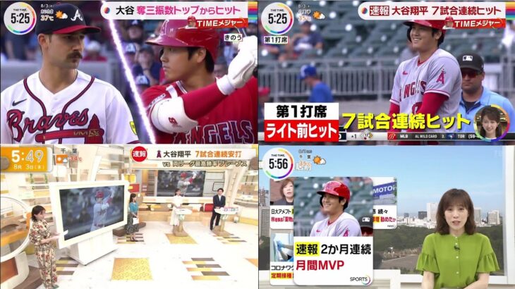 [ 大谷翔平の 速報  ]08月03日 プロ野球ニュース & MLB – 大谷翔平が７月月間ＭＶＰ受賞　２か月連続で日本人単独最多通算４度目…９本塁打＆米初完封と活躍