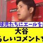 大谷翔平　素晴らしいコメントを残す【2chなんj反応】