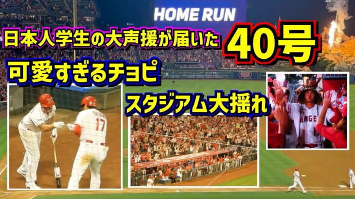 40号‼️ 学生達の大歓声が届いた！スタジアム大揺れのホームラン【現地映像】8/3vsマリナーズ ShoheiOhtani Homerun Angels