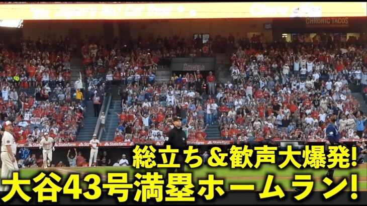 打った瞬間、総立ち＆歓声大爆発!大谷翔平 43号満塁ホームランがエグすぎる！【現地映像】エンゼルスvsレイズ第１戦8/19