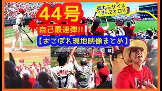 【大谷翔平 自己最速44号ミサイル弾！おこぼれ現地映像まとめ】