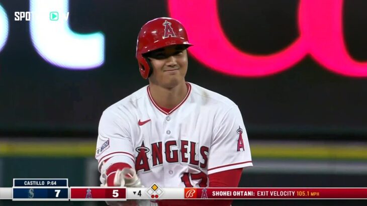 【大谷翔平 9試合連続安打】左中間破る二塁打! 8.5