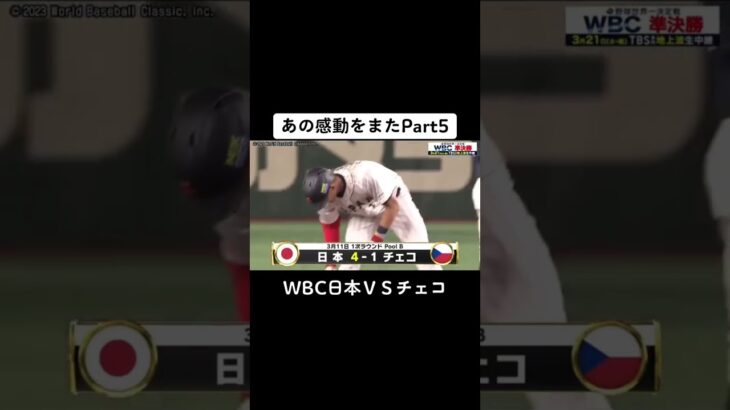 あの感動をまたWBC日本ＶＳチェコ PART 5 #wbc #subscribe #shorts