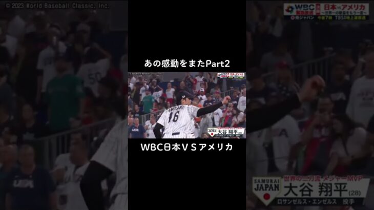 あの感動をまたWBC日本ＶＳアメリカ#wbc #shoheiohtani