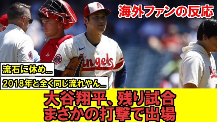 【続報】大谷翔平、靭帯断裂しながら打撃で強行出場する模様…海外ファン唖然