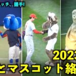 ドアラを2日連続スルーw 大谷翔平と球団マスコット達の絡みまとめ！2023年版【現地映像】