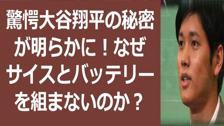 驚愕 大谷翔平の秘密が明らかに！なぜサイスとバッテリーを組まないのか？こ… 海外の反応 328