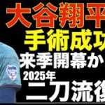 大谷翔平 無事に手術成功👏 来季開幕からDHで復帰 2025年二刀流で復帰予定‼️ 従来のトミージョンでは無く人工靭帯を使用したインターナルブレース⁉️ エンゼルス同点に追い付いた直後に複数失点で負💦